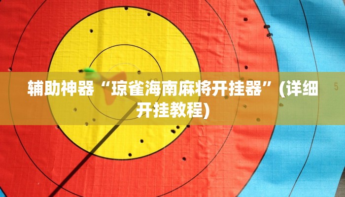 辅助神器“琼雀海南麻将开挂器”(详细开挂教程)