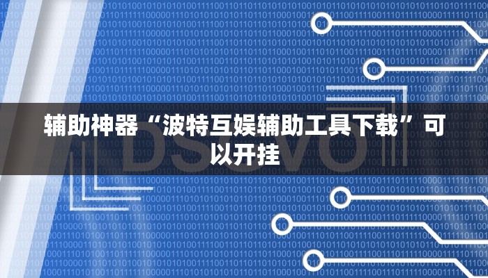 辅助神器“波特互娱辅助工具下载”可以开挂