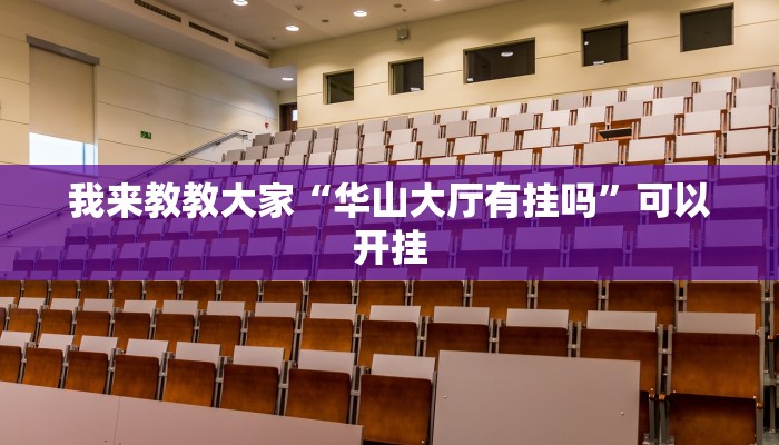 我来教教大家“华山大厅有挂吗”可以开挂