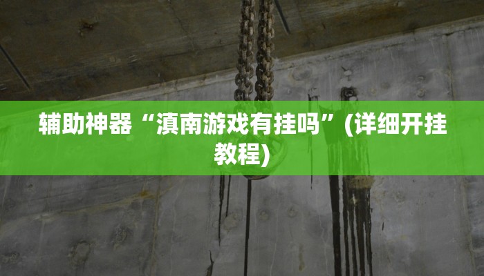 辅助神器“滇南游戏有挂吗”(详细开挂教程)