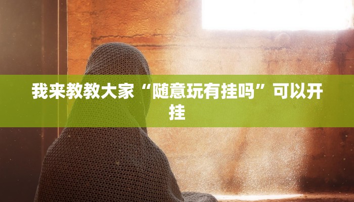 我来教教大家“随意玩有挂吗”可以开挂