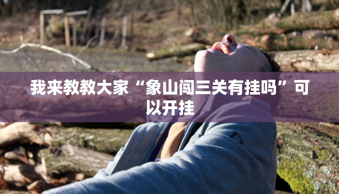 我来教教大家“象山闯三关有挂吗”可以开挂