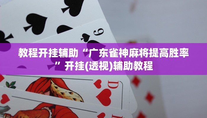 教程开挂辅助“广东雀神麻将提高胜率”开挂(透视)辅助教程
