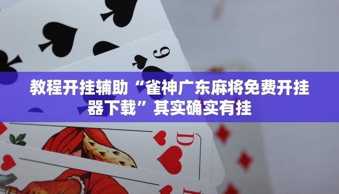 教程开挂辅助“雀神广东麻将免费开挂器下载”其实确实有挂