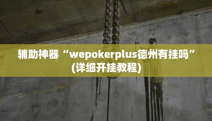 辅助神器“wepokerplus德州有挂吗”(详细开挂教程)